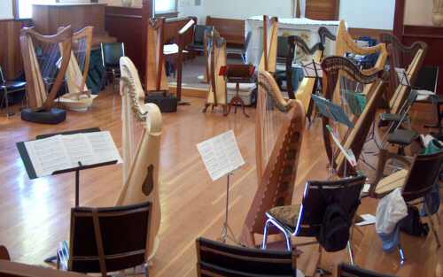 Picture of harp workshop at Shawnigan Lake School
